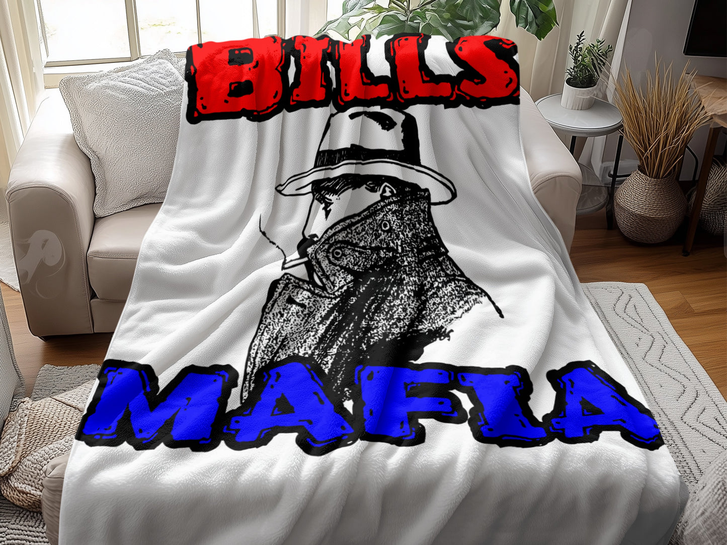 Bills Mafia Cozy Graphic Blanket for Fans