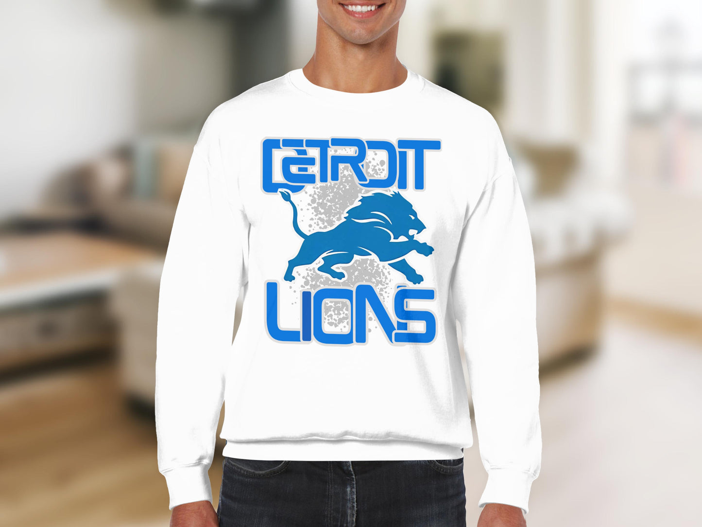 Detroit Lions Sweatshirt with Bold Logo Design