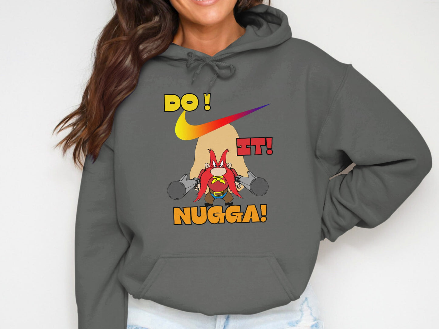 Do It Nugga Fun Cartoon Graphic Hoodie product