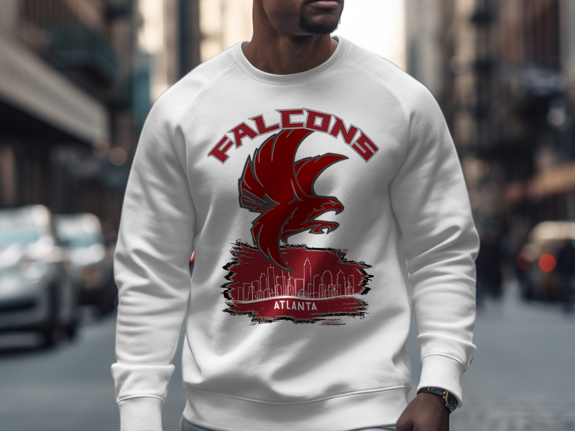 Falcons Atlanta Skyline Graphic Sweatshirt