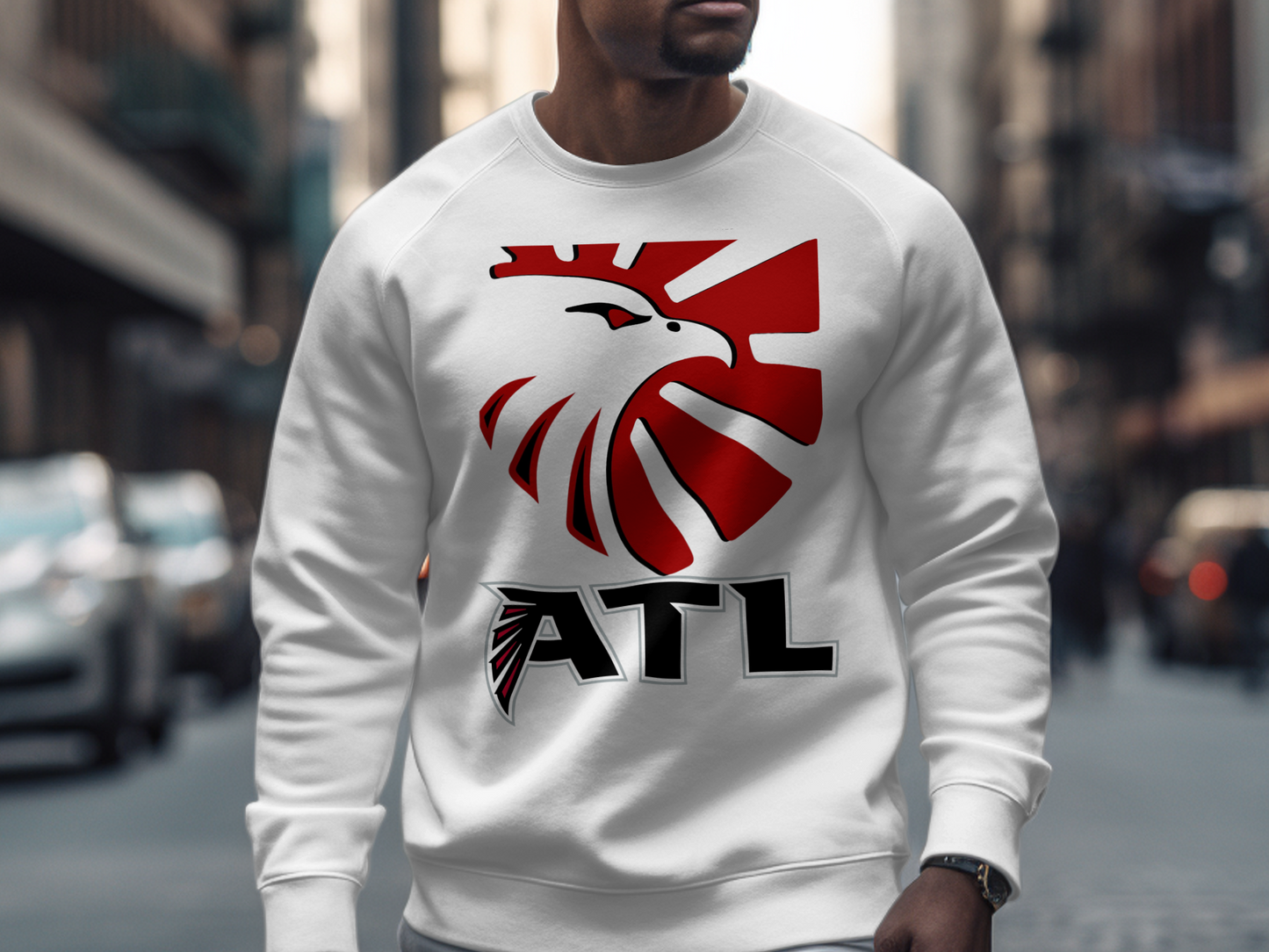 Bold Stylish ATL Eagle Graphic Sweatshirt