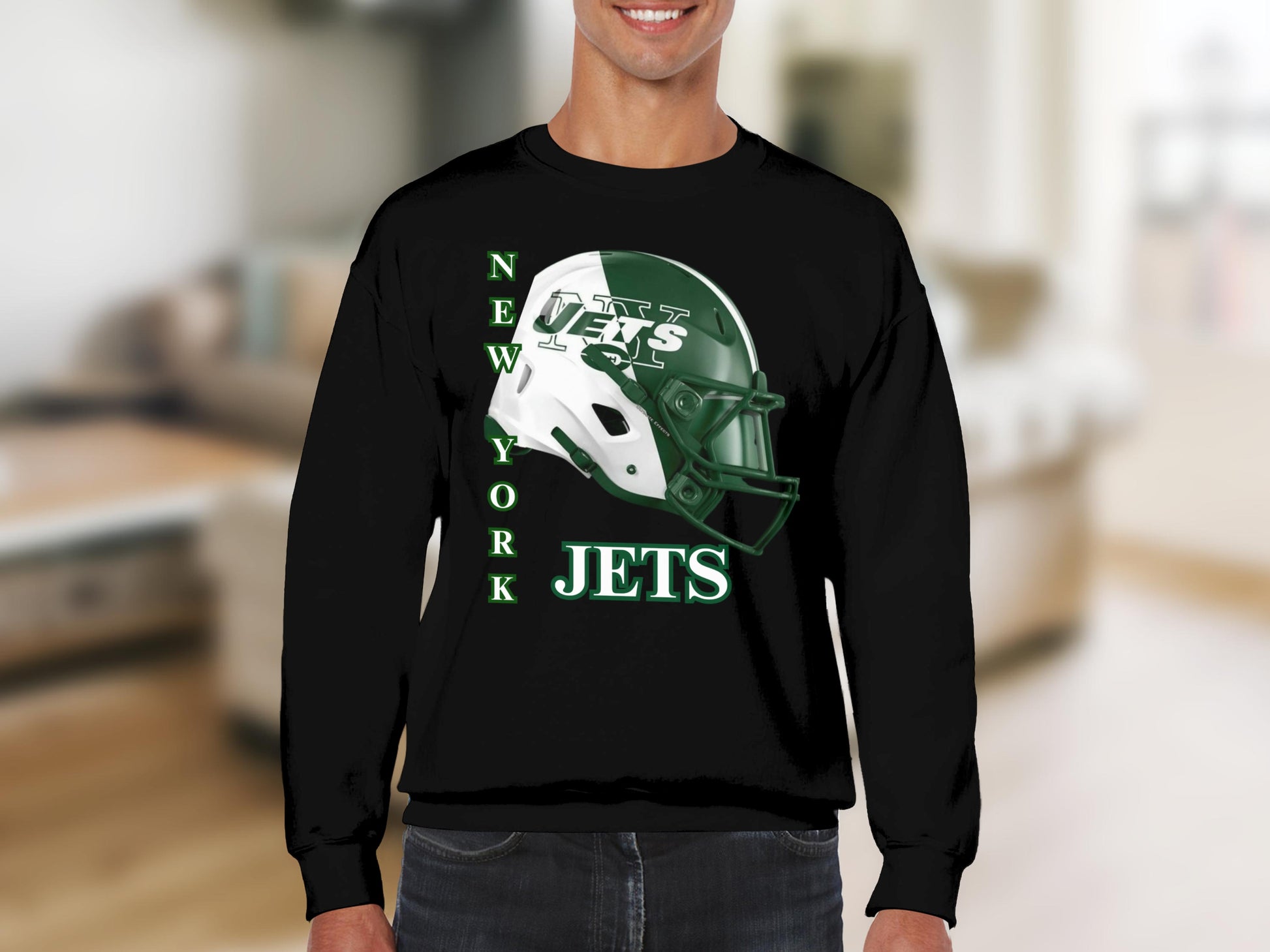 New York Jets Football Team Logo Design Sweatshirt