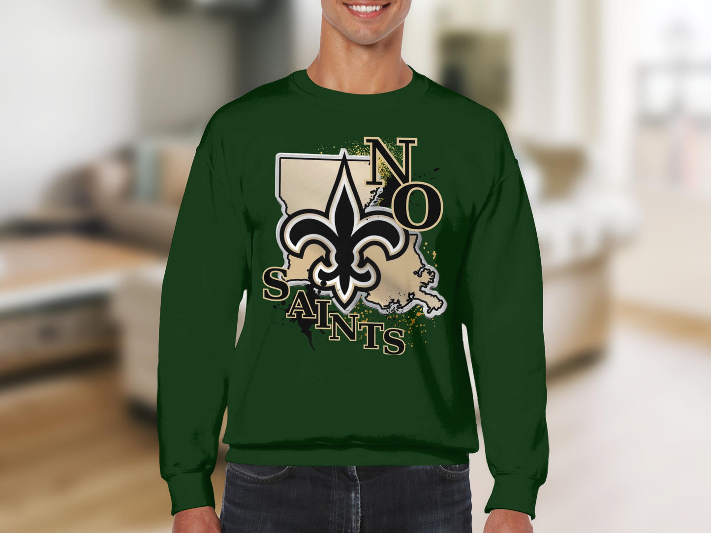 New Orleans Saints Graphic Crewneck Sweatshirt