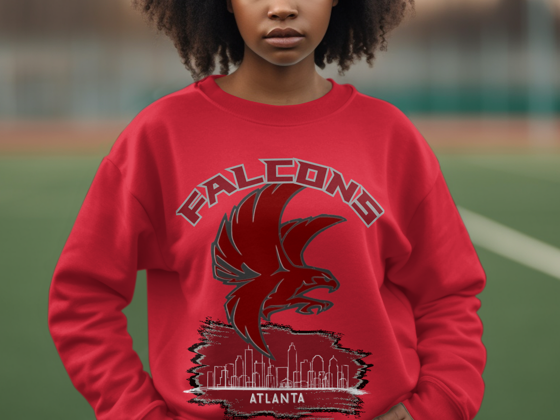 Atlanta Falcons Graphic Crewneck Sweatshirt Sports Apparel