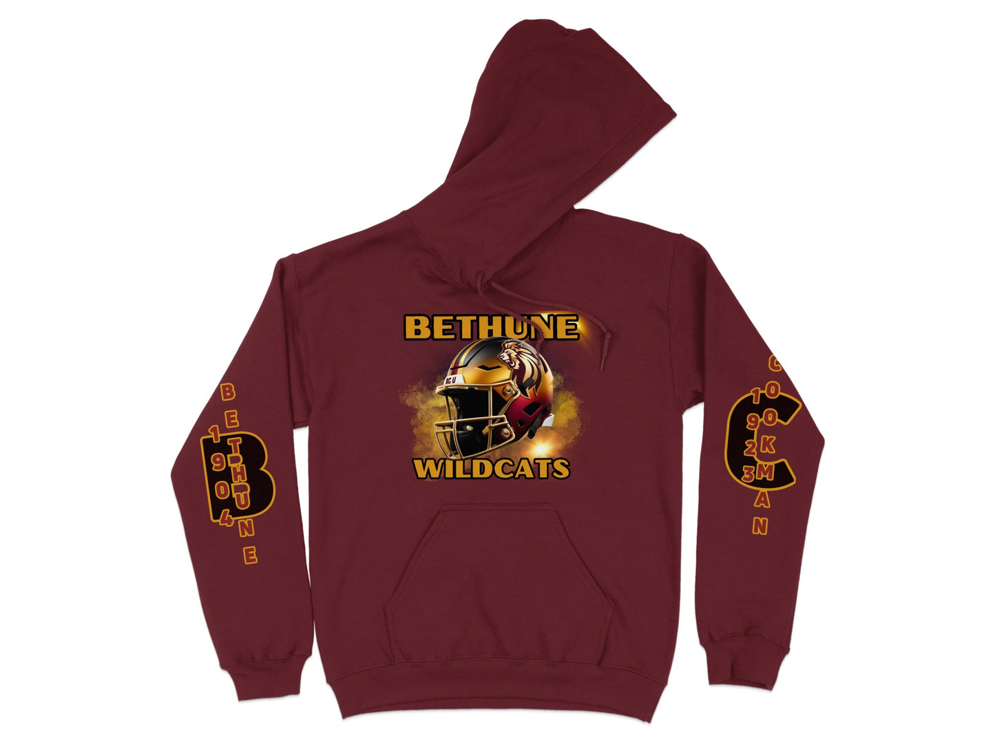 Bethune Wildcats Hoodie with Custom Graphics Design