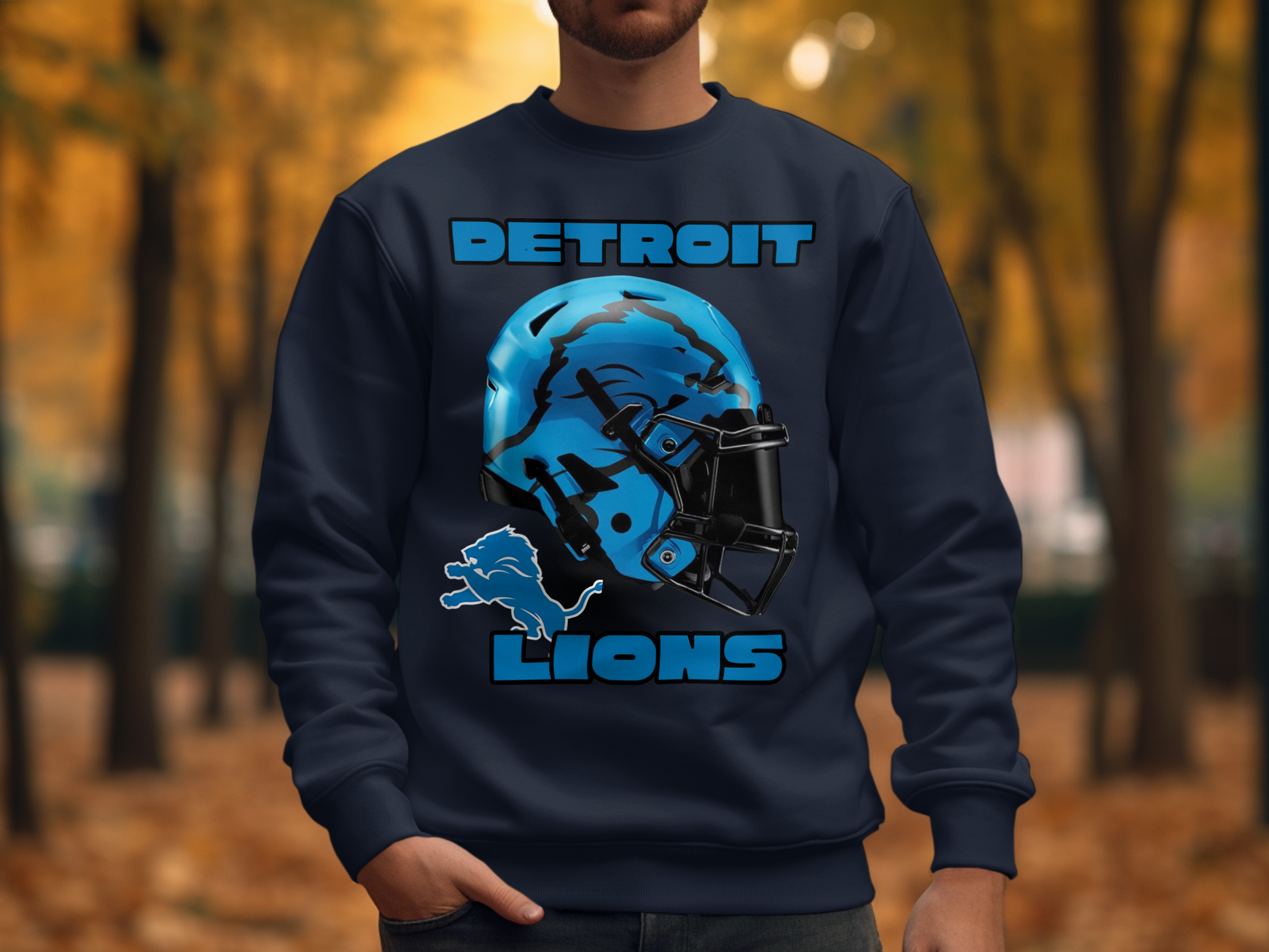 Detroit Lions Graphic Sweatshirt Football Team Apparel
