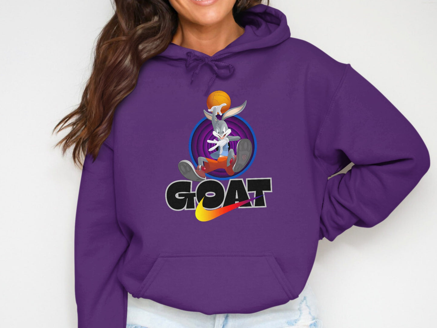 Bugs Bunny GOAT Design Purple Hoodie product