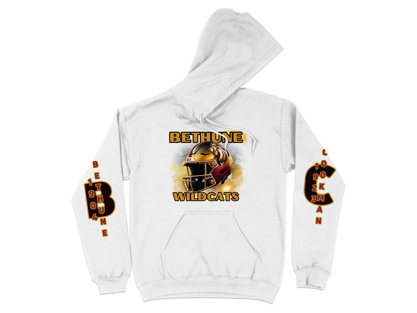 Bethune Wildcats Football Hoodie with Bold Graphics