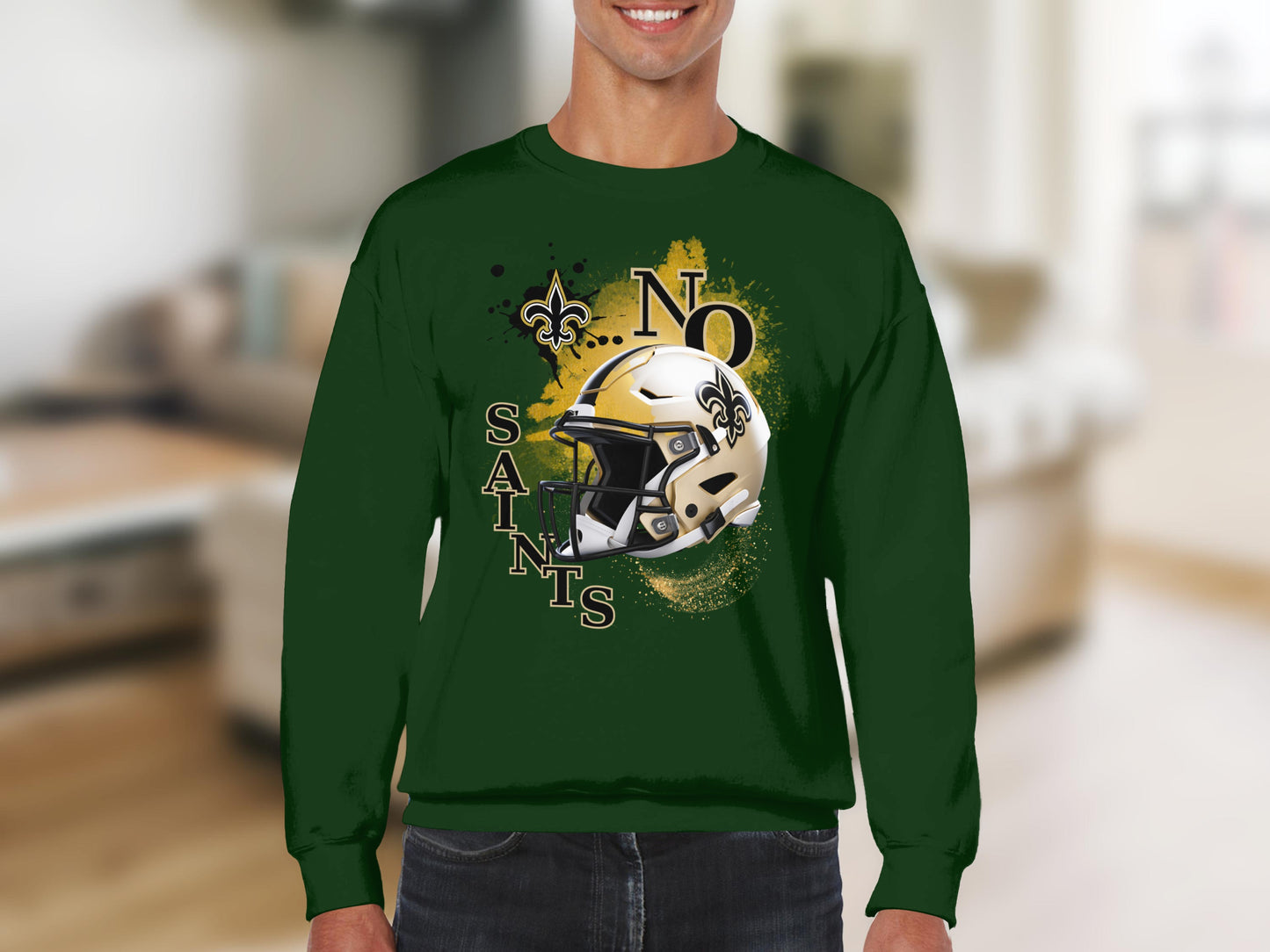 New Orleans Helmet Design NO Saints Sweatshirt