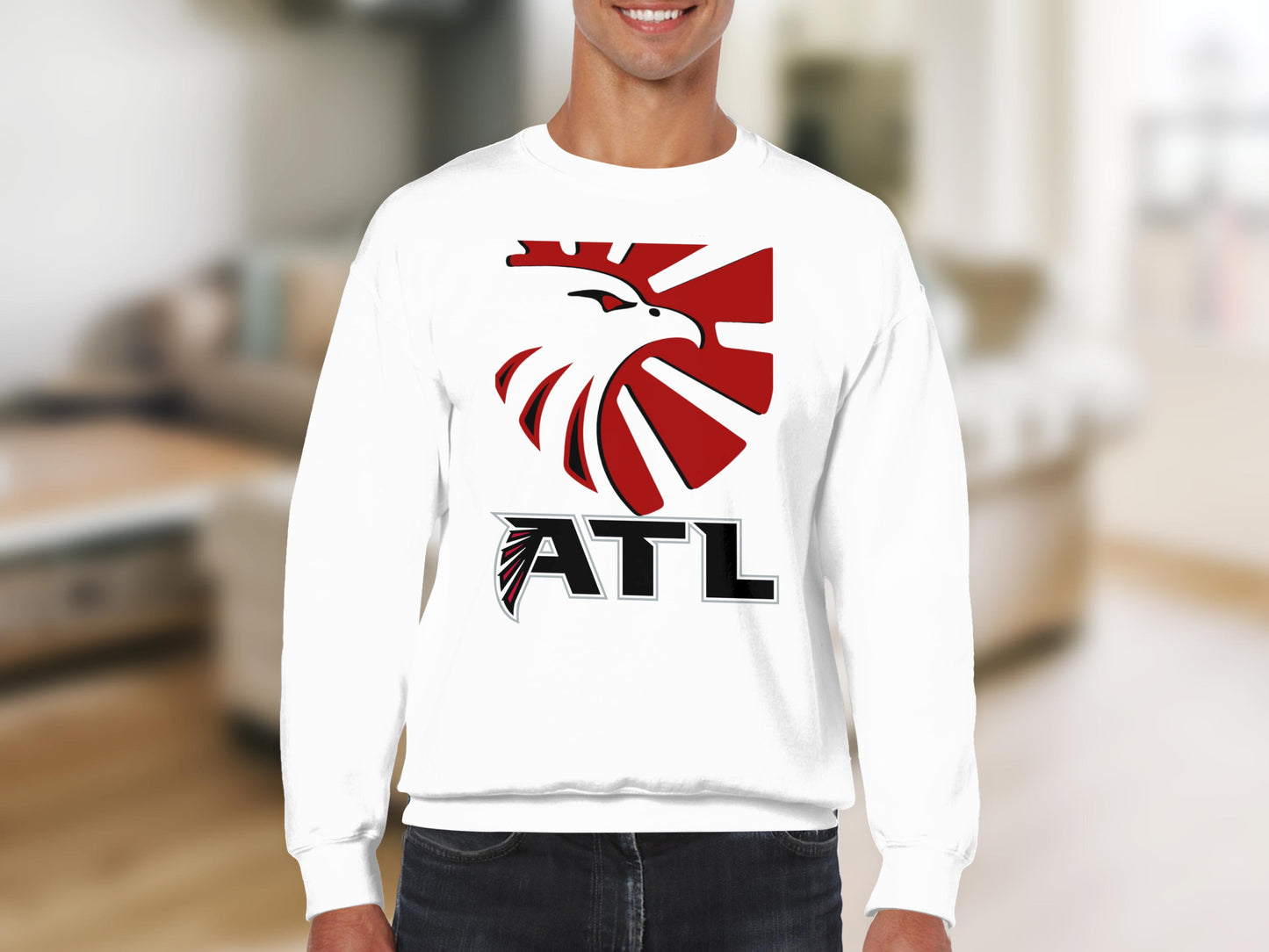 Stylish Eagle Atlanta Crewneck Sweatshirt for Fans