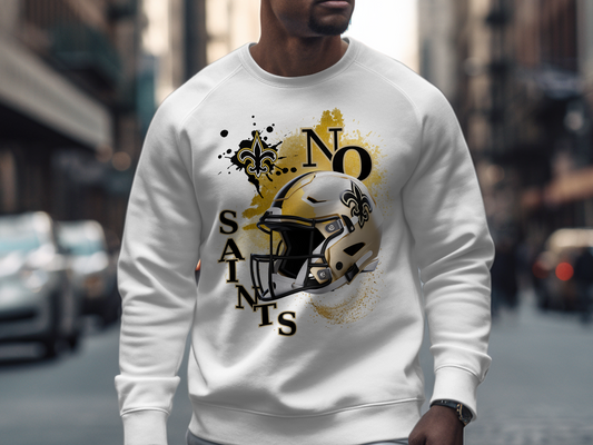 Stylish NO Saints Helmet Sweatshirt Football Design