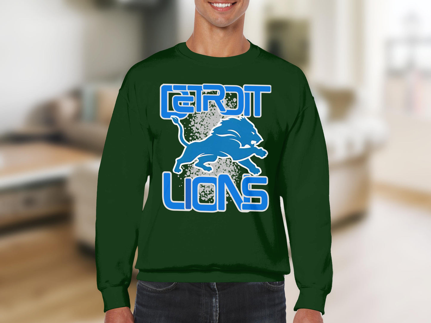 Detroit Lions Green Long Sleeve Shirt