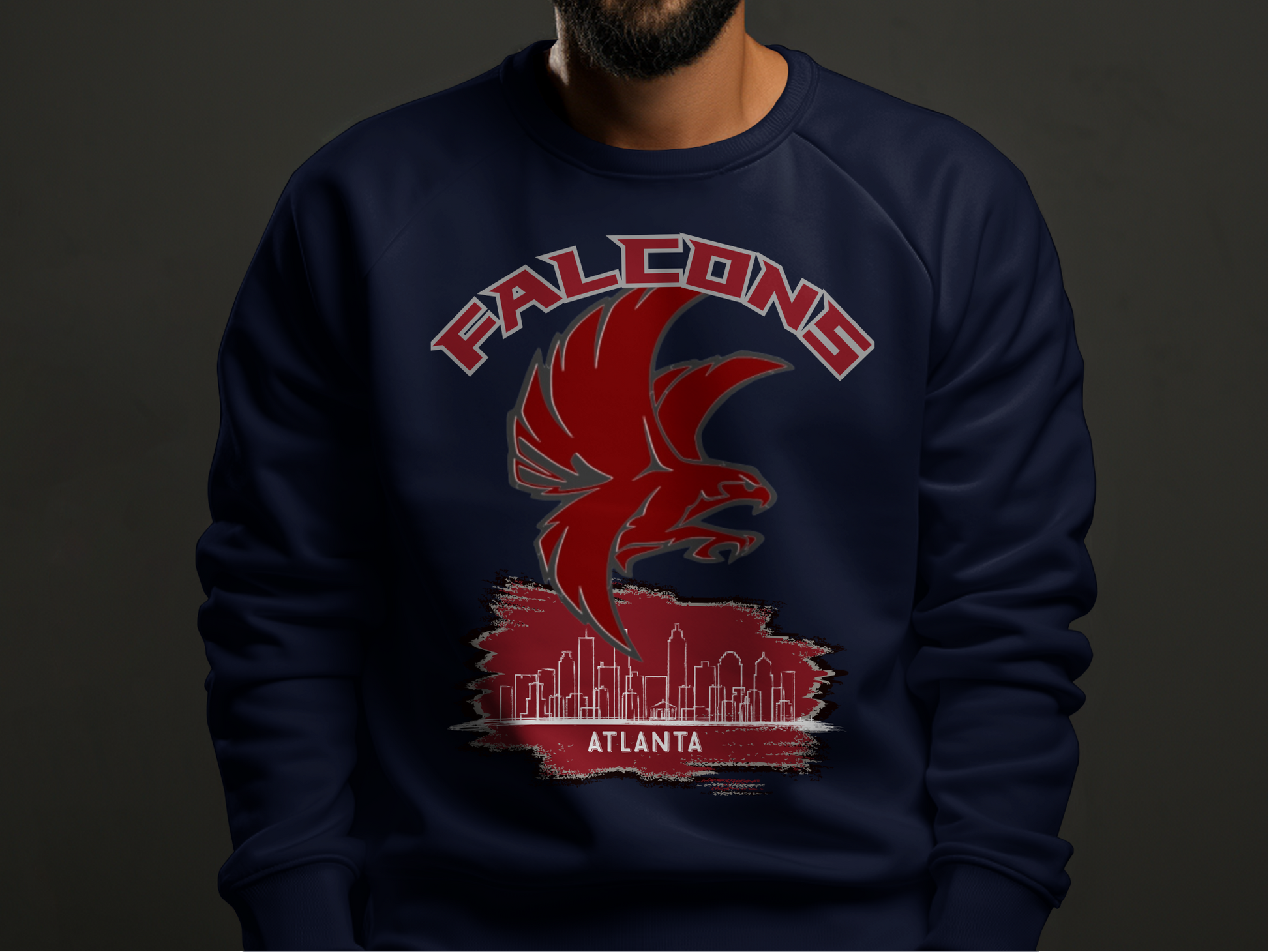 Falcons Atlanta Skyline Design Sweater