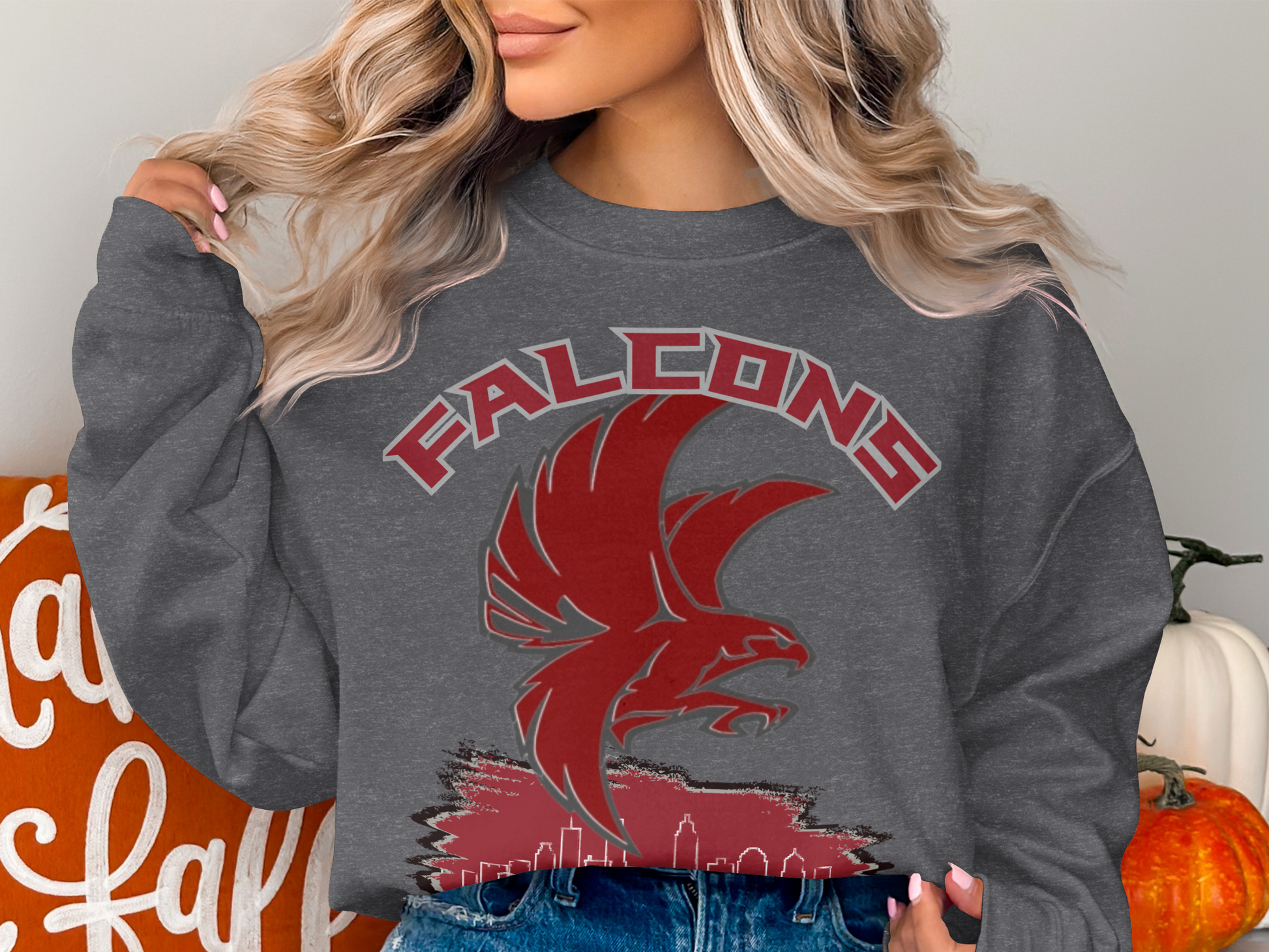 Falcons Crewneck Long Sleeve Shirt