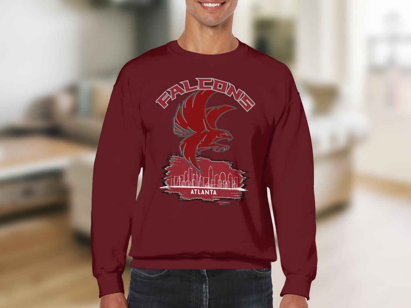 Falcons Atlanta Skyline Graphic Sweatshirt