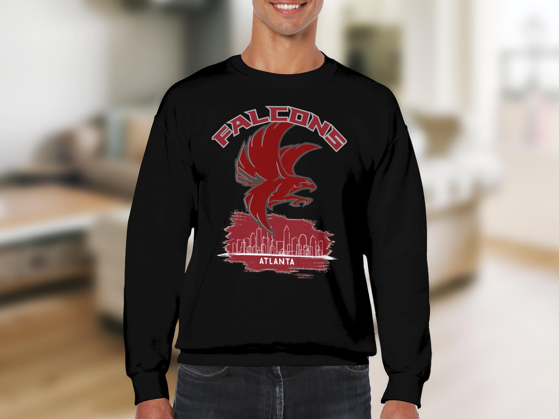 Falcons Atlanta Skyline Graphic Sweatshirt