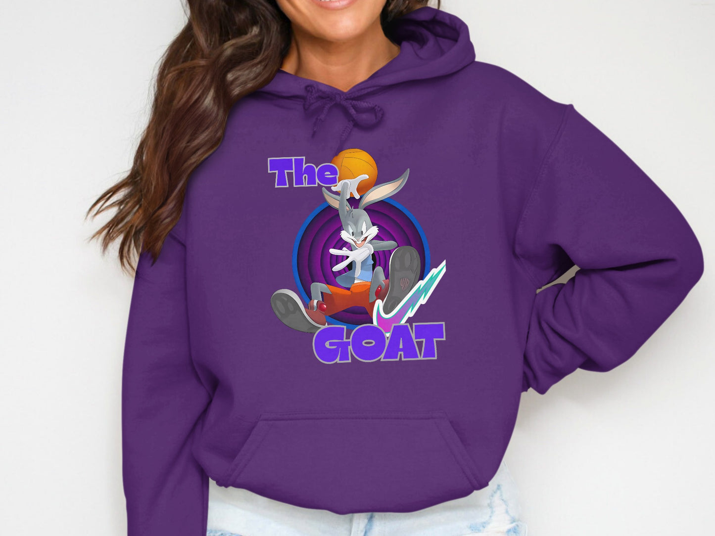 The Goat Purple Hoodie with Cartoon Character product type