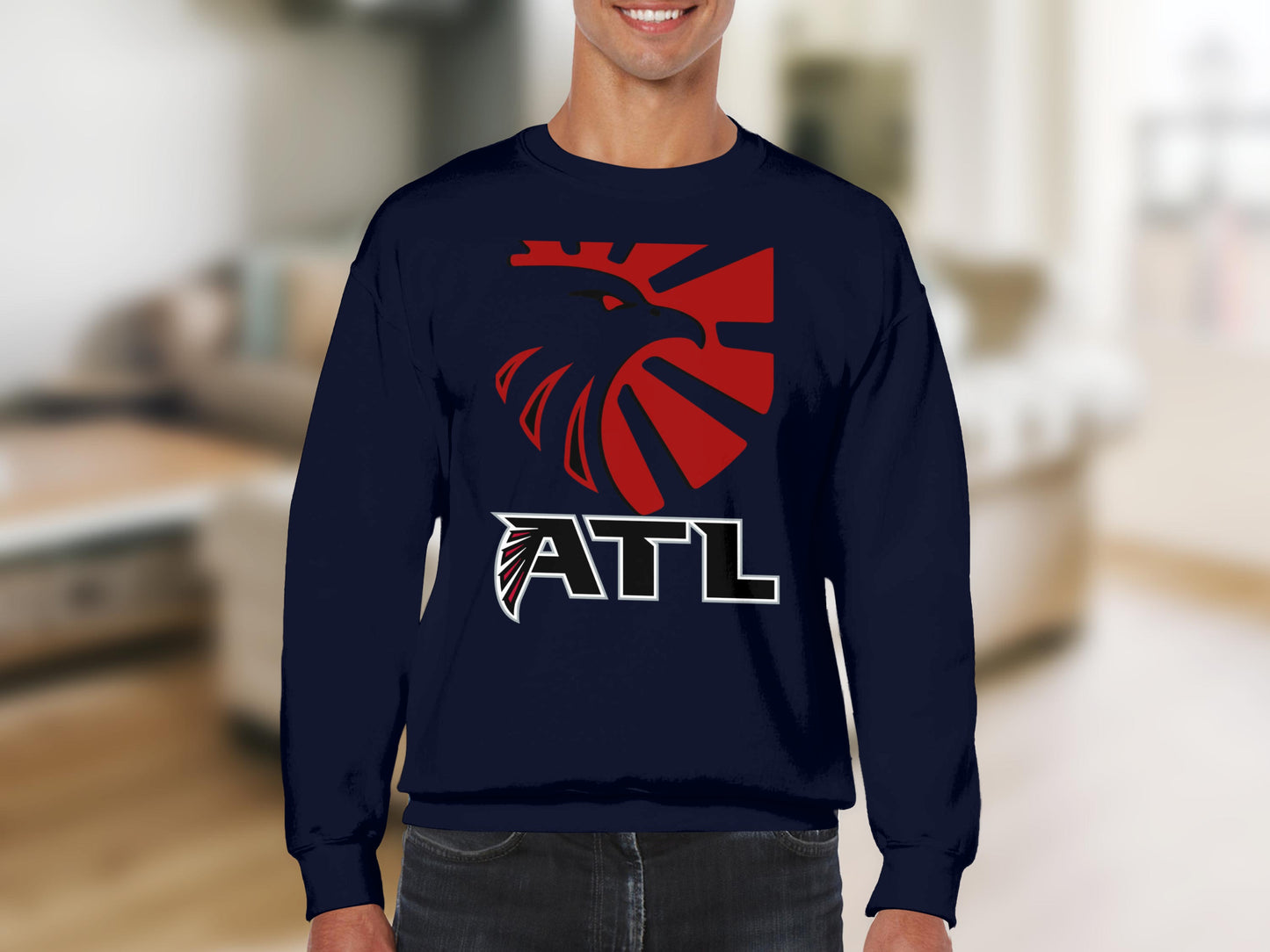 ATL Falcon Fan Printed Men's Sweatshirt