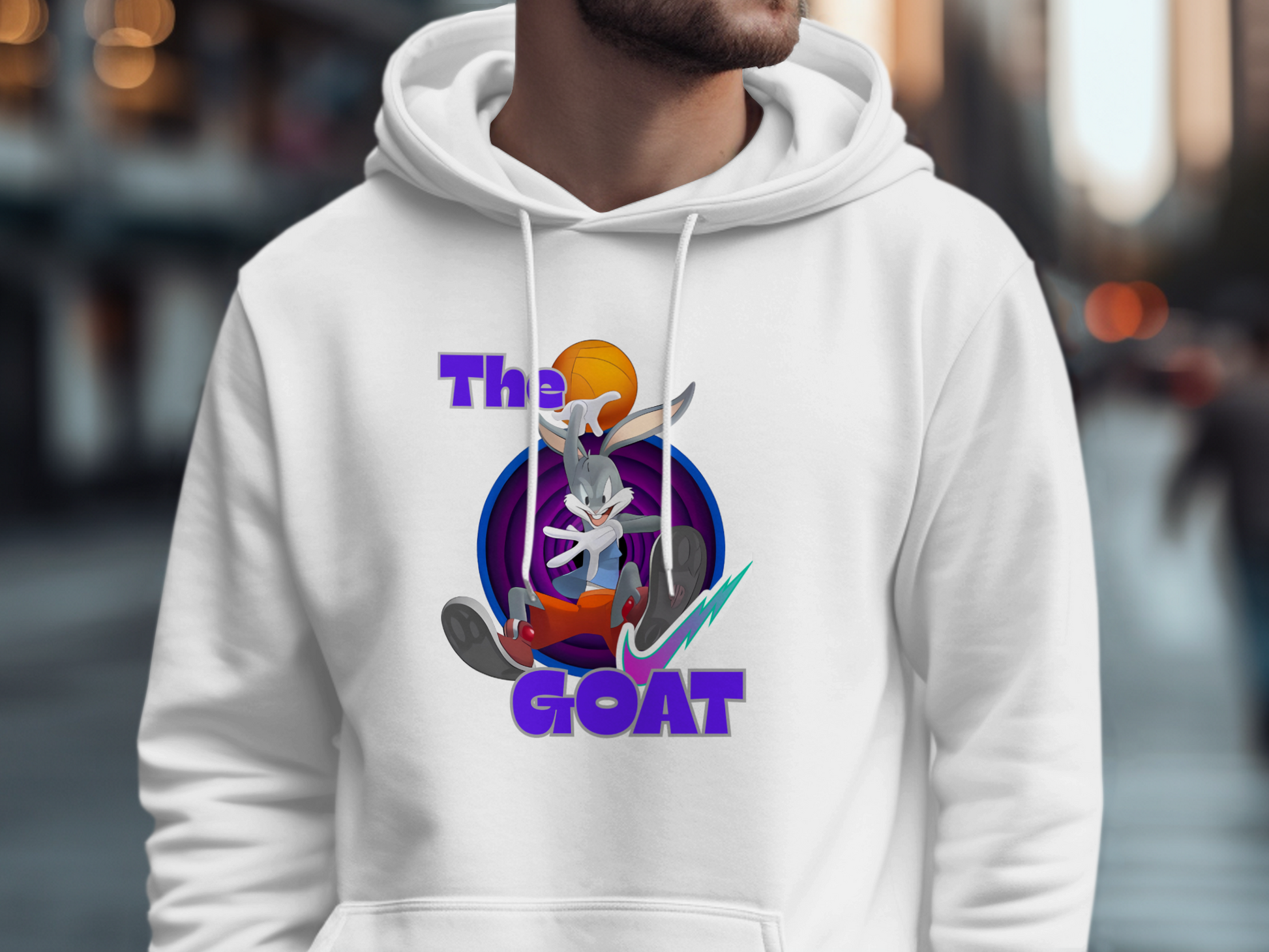 The GOAT Graphic Basketball Character Hoodie product type